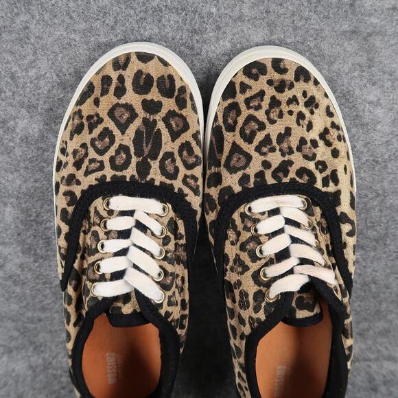 Mossimo Shoes Womens 10 Sneakers Casual Fashion Animal Print Fabric Lace Up Flat - Picture 7 of 11